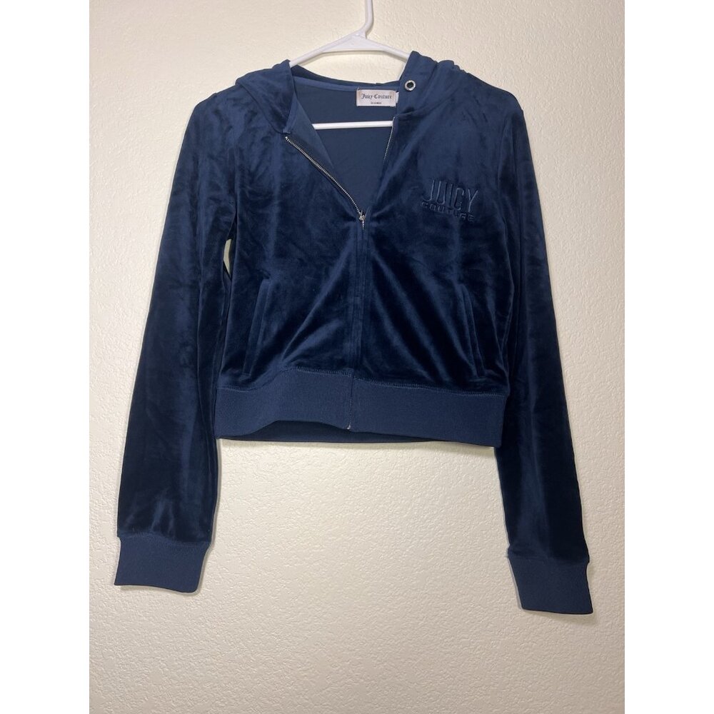 Juicy Couture XS Blue Velour Tracksuit Jacket